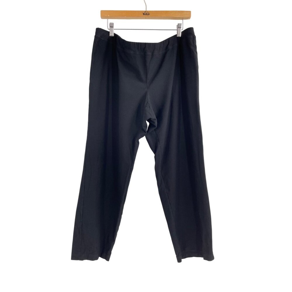 Eileen Fisher Black Washable Crepe Pull On Pants Womens Plus Size 2X Comfort